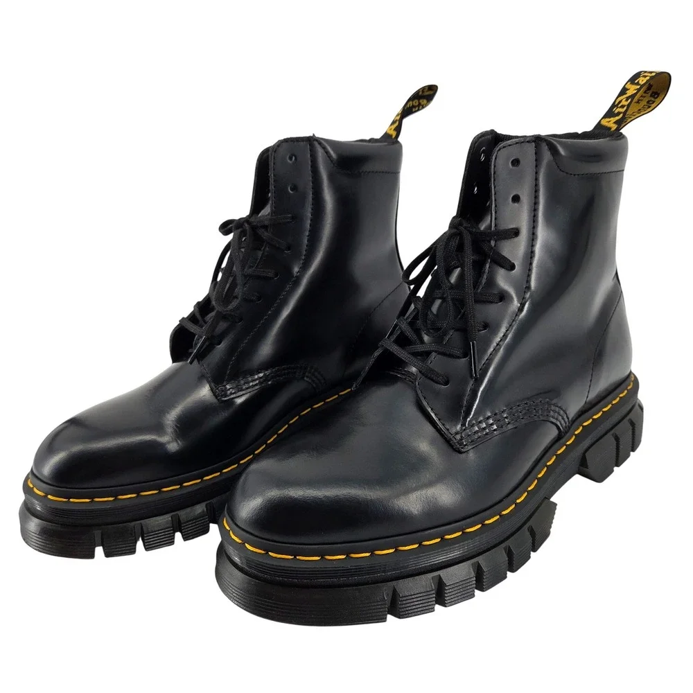 Dr. Martens Rikard 8I Black Platform Combat Boots Mens 9‎ Womens 10 Streetwear